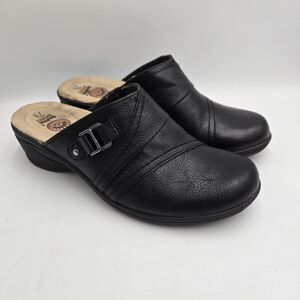 Earth Spirit Gelron Women’s Black Slip-On Clogs Mules Comfort Shoes Size 7.5